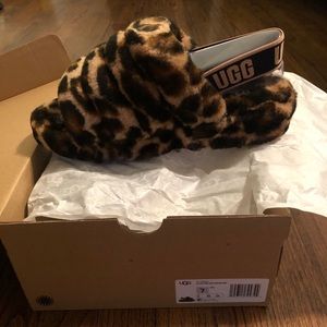 Cheetah Ugg Fluff Yeah Slippers